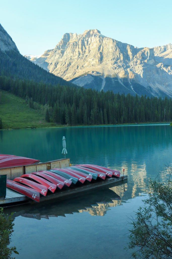 emerald lake canoe