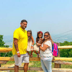 Blue Mountain with kids