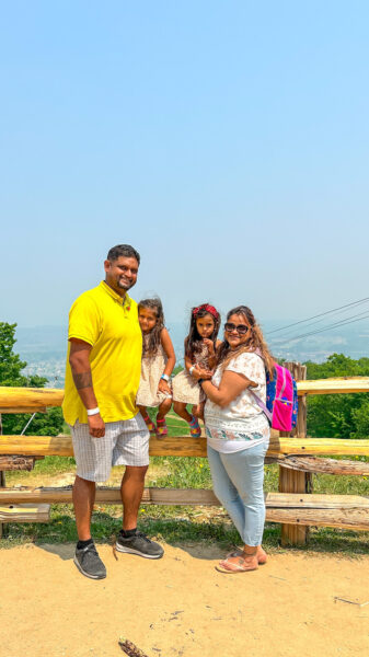 Blue Mountain with kids